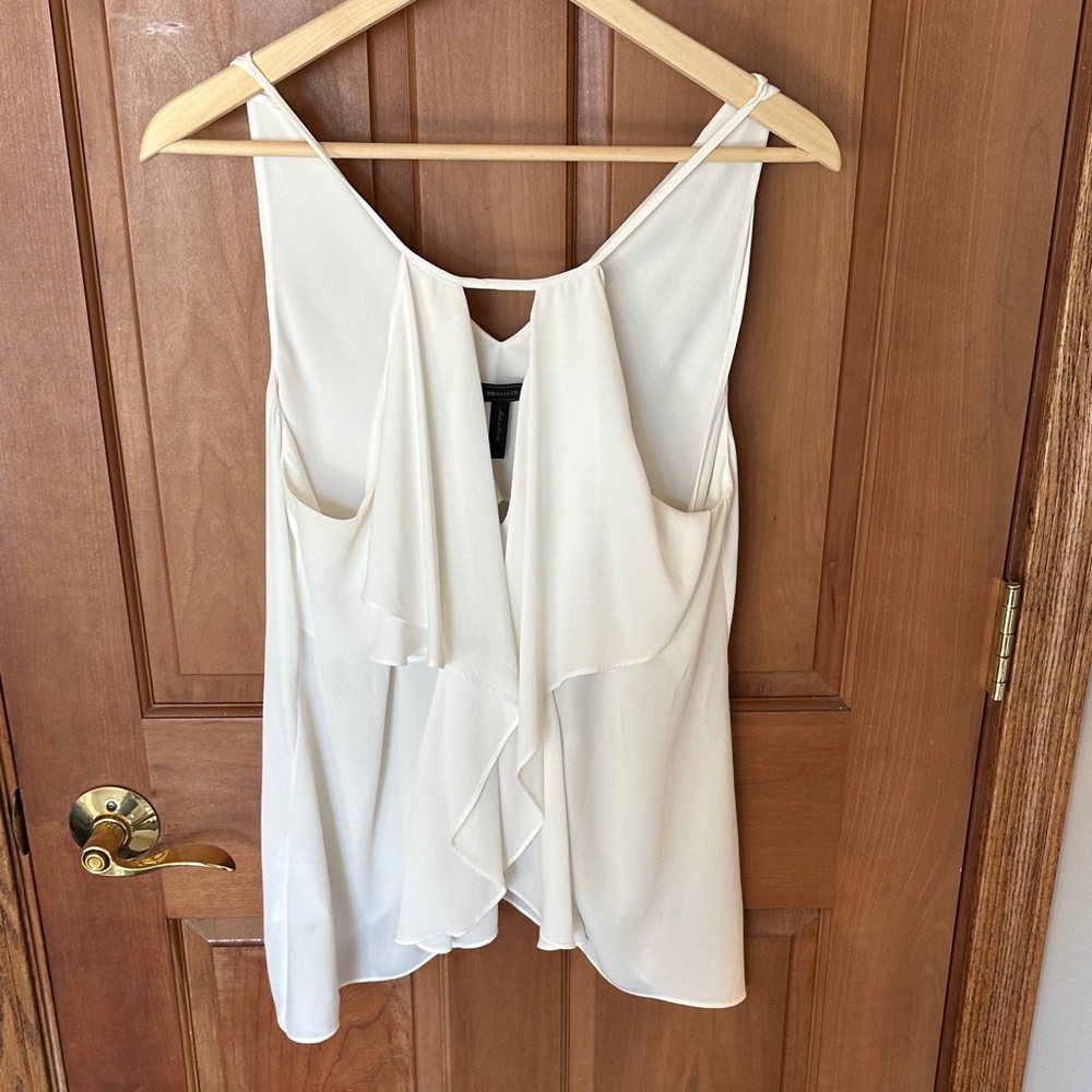 BCBGMaxAzria Cream Sleeveless Blouse